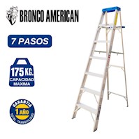 ESCALERA ALUMINIO TIJERA SIMPLE ASCENSO DE 7 PASOS CAPACIDAD DE CARGAR 175 KG