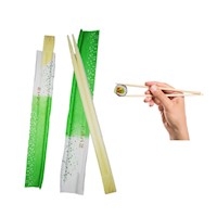 Palillos Japones Bambu Descartable Puntos Pack 2par