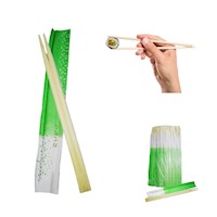 Palillos Japones Bambu Descartable Puntos Pack 50par