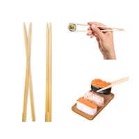 Palillos Japones Bambu Descartable Simple Pack 2par