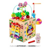 Cubo de Actividad de madera 8 en 1