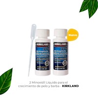 Minoxidil Kirkland 5% 2 frasco/ 2 mes y gotero - barba y cabello