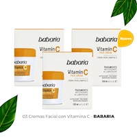 03 Cremas Facial con Vitamina C BABARIA