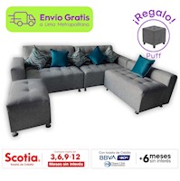 Sofa seccional París + Puff de regalo