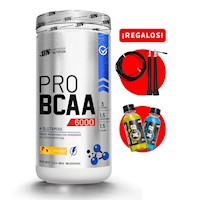 PRO BCAA 1KG AMINOÁCIDOS UN CITRUS PUNCH + SOGA PARA SALTAR + QUEMADORES