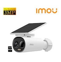 Cámara Seguridad IMOU Wi-Fi CELL 3C 3MP Noche Color Panel Solar + SD 256GB