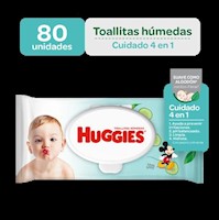 Toallitas Húmedas Huggies Cuidado 4 En 1 - 80 Und