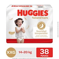 Pañal Huggies Natural Care Xtracare Talla XXG 38 Und