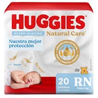 Pañal Huggies Natural Care Froz. Recién Nacidos 20 Und