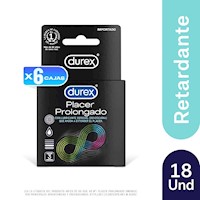 6 Pack Condones Durex Placer Prolongado - 3 UN.