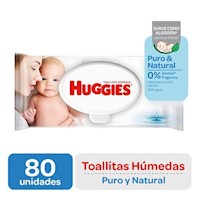 Toallitas Húmedas Huggies Puro&natural 80 Und