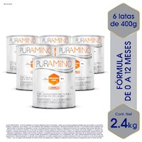 Fórmula Infantil Puramino Hipoalergénica Sin Lactosa - 6 Latas 2.4 kg