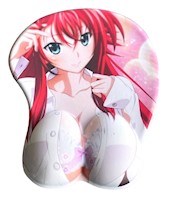 Mouse Pad 3D Almohadilla Ergonómico Antideslizante Anime Peliroja