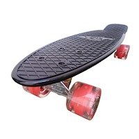 Skate Patineta negro con Luces en llantas infinitas