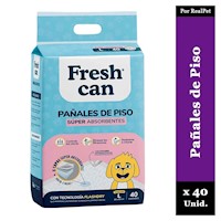 Pañal de Piso Regular Perro Fresh Can 60x60 cm 40 unidades