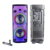 Parlante Halion PHA-210F 1500W BT USB DOBLE 10″ Luz RGB