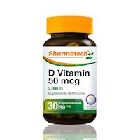 Vitamina D 2000Ui Pharmatech 30 Caps Blandas
