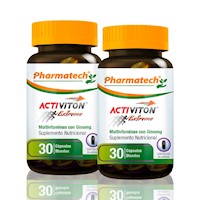 Multivitaminico Y Minerales Pharmatech 100Mg 30 Caps Pack X2
