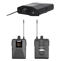 Kit Doble Micrófono wincha UHF inalámbrico 65mm 35mm ASTRID K83A