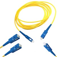 Cable patch cord de fibra optica OM3 3.0mm SC-SC 50dB 9/125 1.5 Metros