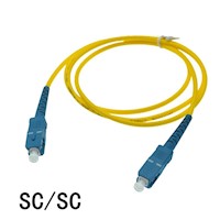 Cable patch cord de fibra optica OM3 3.0mm SC-SC 50dB 9/125 3 Metros