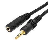 Cable Extension audifonos plug 3-5mm macho a plug 3-5mm hembra 1-5mts