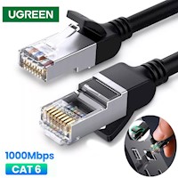 Cable de Red Cat 6 Ugreen Rj45 1Gbps 15 Metros Patch Cord 100% cobre