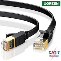 Cable de Red Cat 7 Ugreen Rj45 10Gbps 15 Metros plano Patch Cord cobre