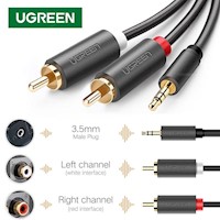 Cable de audio Plug 3.5mm a 2 RCA Macho 10 Metros UGREEN