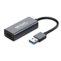 ADAPTADOR CONVERTIDOR DE USB 3.0 A VGA, FULL HD 1080P, NETCOM