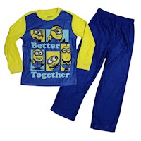 Set Pijama Polera Pantalon Minions Better Together Niño Talla 8 Illumination