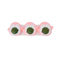 Juguete catnip caramelo duro para gatos pingüino rosado
