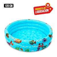 Piscina Inflable Niños Baby Amusement Pool 120cm Azul 140 L