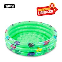Piscina Inflable Niños Baby Amusement Pool 120cm Verde 140 L