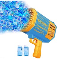 MINI PISTOLA JUGUETE DE BURBUJAS 40  AGUJEROS BUBBLE GUN