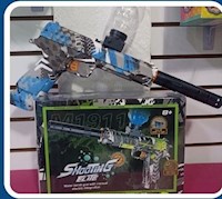 Pistola Hidrogel Glock C/Laser, Linterna y Silenciador