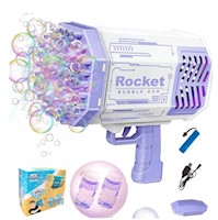 PISTOLA JUGUETE DE BURBUJAS BAZOOKA 69 AGUJEROS BUBBLE GUN