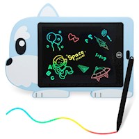 Tablet Pizarra de Dibujo LCD Trazo de Colores para Niños Diseño Perro CelesteHD2