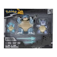 Pokémon Figuras Multipack Squirtle Wartortle Y Blastoise