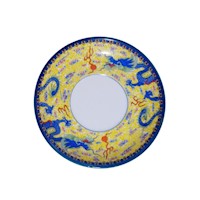 Plato Oriental Chico Dragones Azul 1u