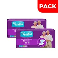 Dúo Pack Pañal Plenitud Protect Talla M - Bolsa 20 UN