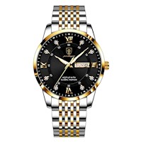 Reloj Hombre Poedagar Acero Plata Dorado POE-1