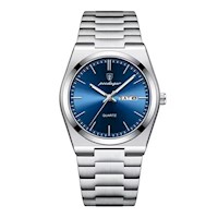 Reloj Hombre Poedagar Acero Plata Azúl POE-8