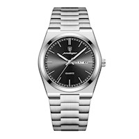 Reloj Hombre Poedagar Acero Plata Negro POE-9