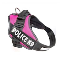 Pechera Police K9 fucsia para mascotas perros y/o gatos talla S