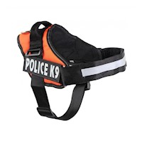 Pechera Police K9 naranja para mascotas perros y/o gatos talla S