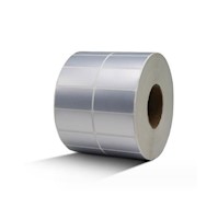 Rollo 3000 etiquetas adhesivas polipropileno 50x25mm plata