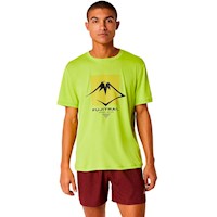 Polo ASICS Fujitrail Logo Ss Top M Lime/Black Hombre