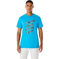 Polo ASICS Graphic Tee Island Blue Hombre