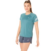 Polo ASICS Icon Ss Top Foggy Teal/Pure Aqua Mujer